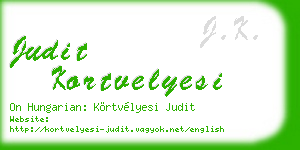 judit kortvelyesi business card