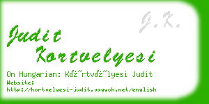 judit kortvelyesi business card